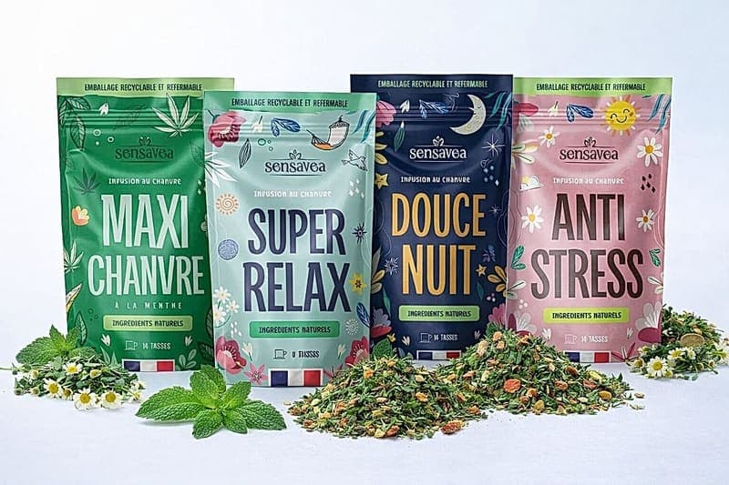 Infusions et tisanes CBD bio - boutique Lyon Terreaux